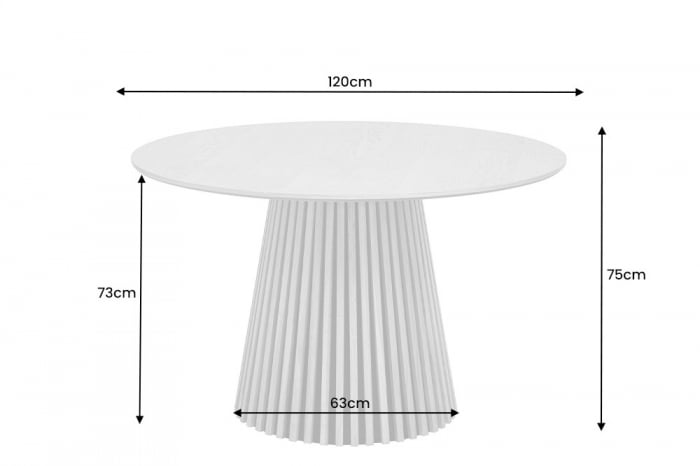 Masa dining Valahia din lemn de pin si MDF, 120 cm [10]