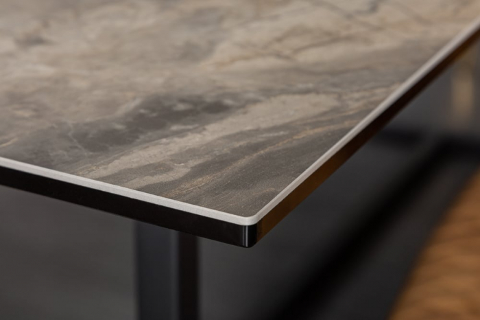 Masa dining cu blat din ceramica Symbiose 200 cm, gri-maro [7]