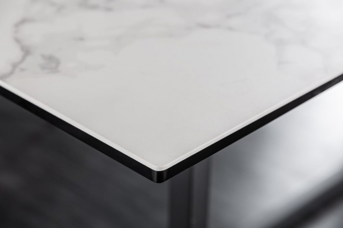 Masa dining cu blat din ceramica Symbiose 200 cm, alb-gri [5]