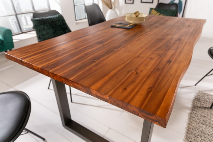 Masă dining din lemn masiv de salcâm Genesis, 160 cm [2]
