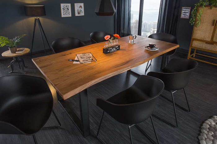 Masa dining dreptunghiulara Mammut cu blat din lemn de salcâm, 180 cm [4]
