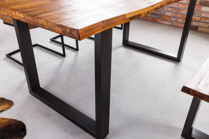 Masa dining dreptunghiulara Genesis cu blat din lemn de salcam, 180 cm [4]