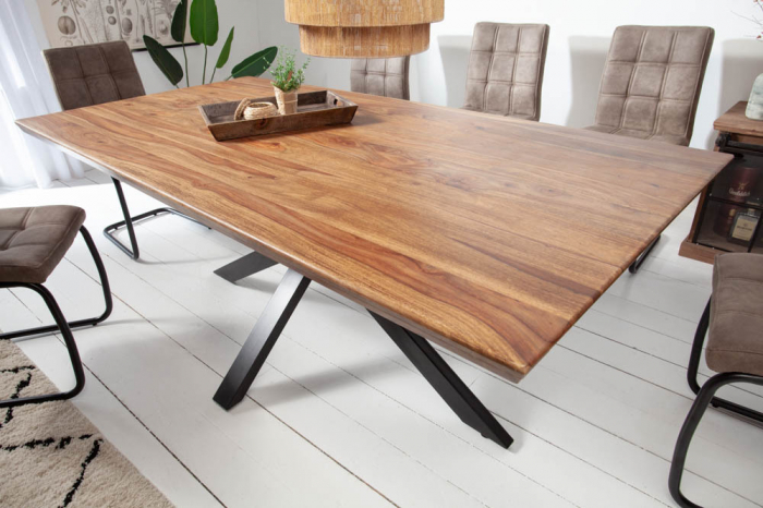 Masa dining dreptunghiulara Galaxie cu blat din lemn de Sheesham, 180 cm [6]