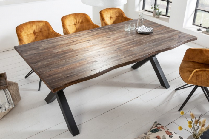 Masa dining dreptunghiulara Genesis cu blat din lemn de salcam, 200 cm [2]