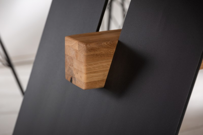 Masa dining dreptunghiulara Grand Oak cu blat din lemn de stejar, 200 cm [6]