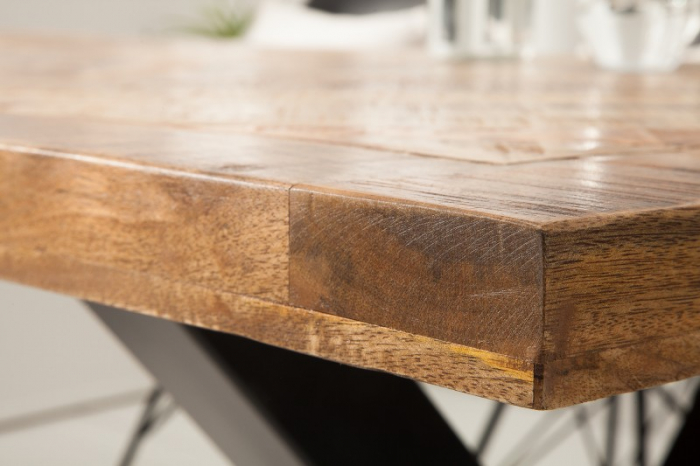 Masa dining dreptunghiulara Infinity Home cu blat din lemn de mango, 200 cm [5]