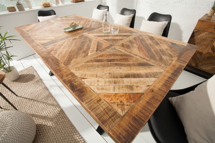 Masa dining dreptunghiulara Infinity Home cu blat din lemn de mango, 200 cm [4]