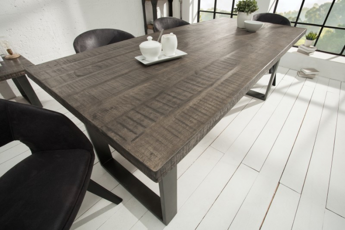 Masa dining dreptunghiulara Iron Craft cu blat din lemn de mango, 160 cm [3]