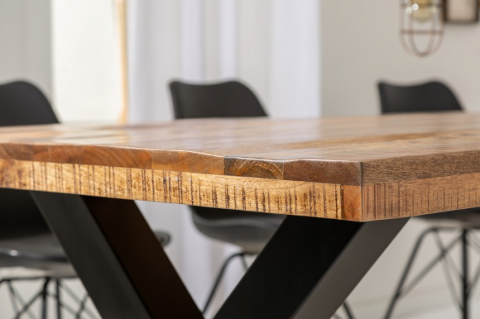 Masa dining dreptunghiulara Iron Craft cu blat din lemn de mango, 200 cm [5]