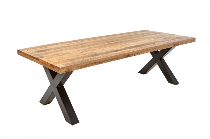 Masa dining dreptunghiulara Iron Craft cu blat din lemn de mango, 200 cm [1]