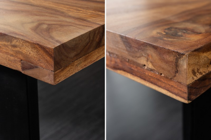 Masa dining dreptunghiulara Iron Craft cu blat din lemn de Sheesham, 180 cm [5]