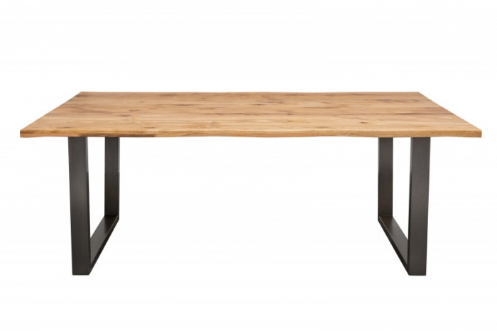 Masa dining dreptunghiulara Living Edge cu blat din lemn de stejar, 160 cm [6]