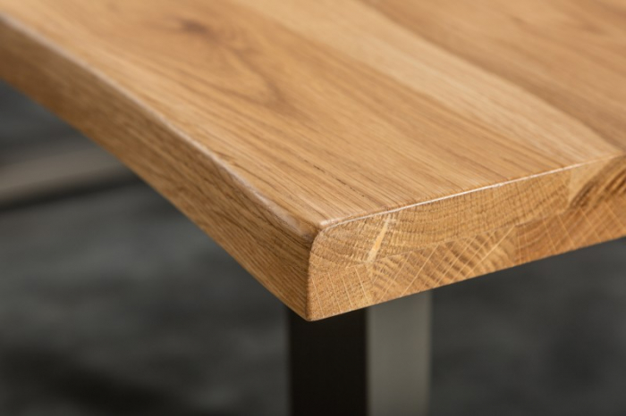 Masa dining dreptunghiulara Living Edge cu blat din lemn de stejar, 180 cm [4]