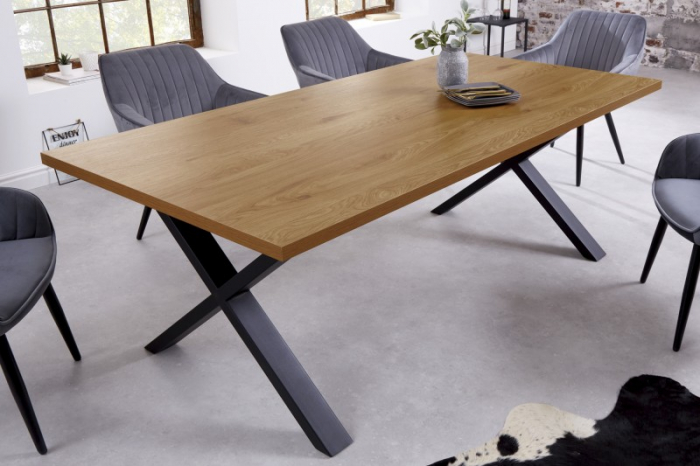 Masa dining dreptunghiulara Loft cu blat din MDF, 180 cm [3]