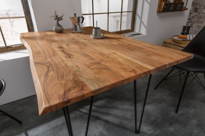 Masa dining dreptunghiulara Mammut cu blat din lemn de salcam, 120 cm [4]