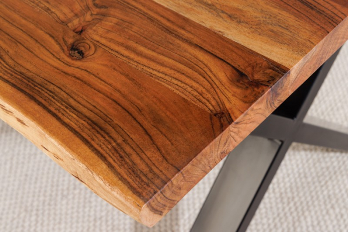 Masa dining dreptunghiulara Mammut cu blat din lemn de salcam si grosime de 2,6 cm, 160 cm [3]