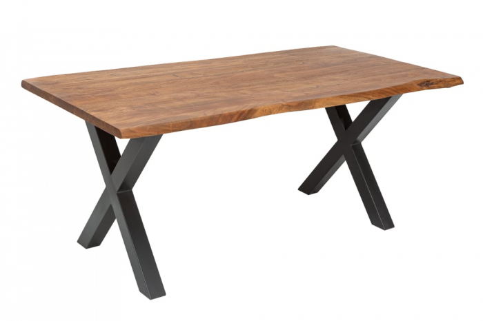 Masa dining dreptunghiulara Mammut cu blat din lemn de salcam si grosime de 3,5 cm, 160 cm [1]