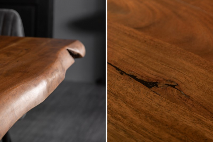 Masa dining dreptunghiulara Mammut cu blat din lemn de salcam si grosime de 6 cm, 180 cm [4]
