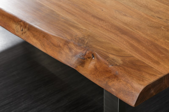 Masa dining dreptunghiulara Mammut cu blat din lemn de salcam si grosime de 6 cm, 240 cm [5]