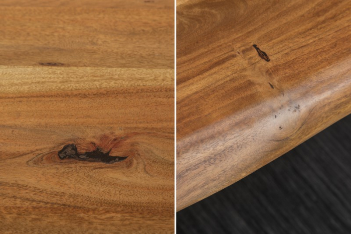 Masa dining dreptunghiulara Mammut cu blat din lemn de salcam si grosime de 6 cm, 240 cm [6]