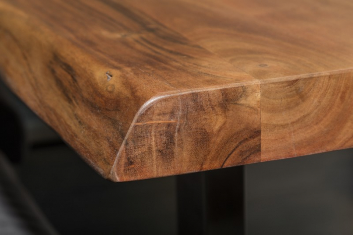 Masa dining dreptunghiulara Mammut cu blat din lemn de salcam si grosime de 6 cm, 240 cm [4]