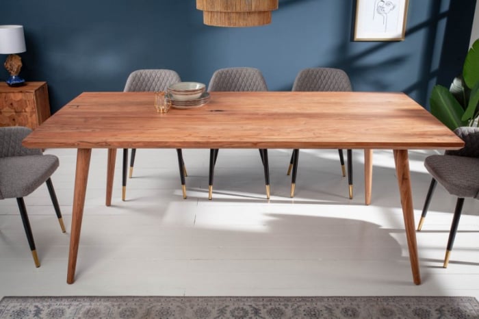 Masa dining dreptunghiulara Mystic Living cu blat din lemn de salcam, 160 cm [3]