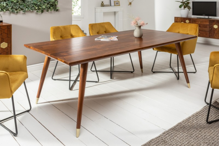 Masa dining dreptunghiulara Mystic Living cu blat din lemn de salcam, 200 cm [2]