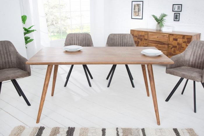 Masa dining dreptunghiulara Mystic Living cu blat din lemn de Sheesham, 160 cm [3]