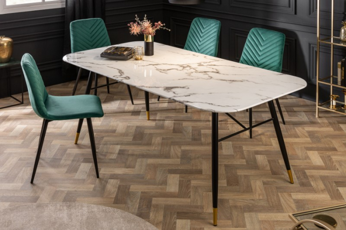 Masa dining dreptunghiulara Paris cu blat din sticla securizata, 140 cm [2]