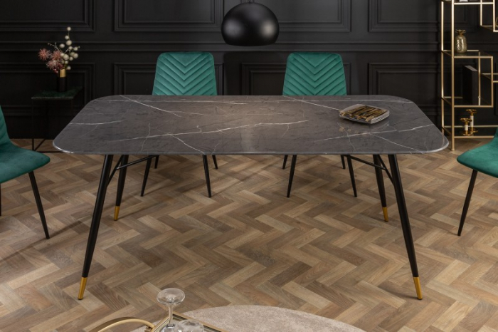 Masa dining dreptunghiulara Paris cu blat din sticla securizata, 140 cm [3]