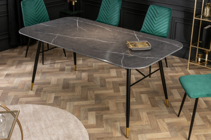Masa dining dreptunghiulara Paris cu blat din sticla securizata, 140 cm [2]