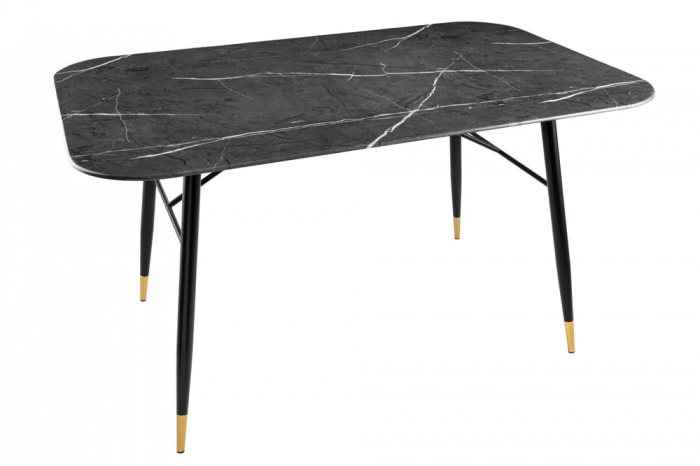 Masa dining dreptunghiulara Paris cu blat din sticla securizata, 140 cm [1]