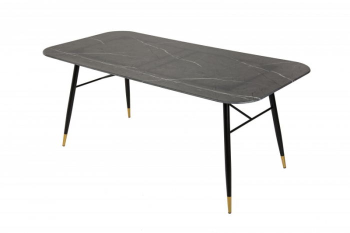 Masa dining dreptunghiulara Paris cu blat din sticla securizata, 140 cm [6]