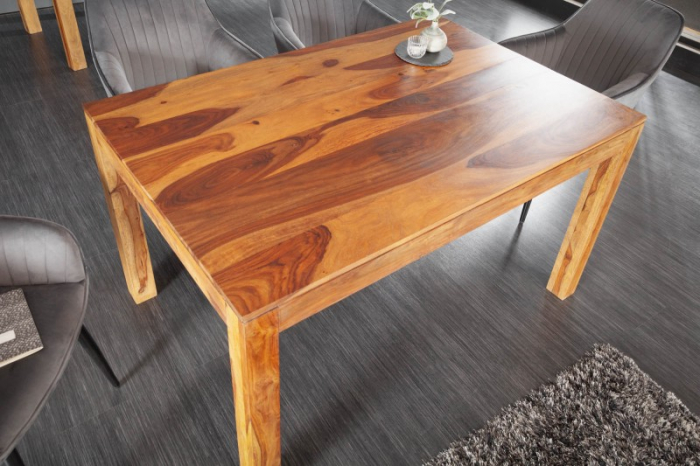 Masa dining dreptunghiulara Pure cu blat din lemn de Sheesham, 140 cm [4]