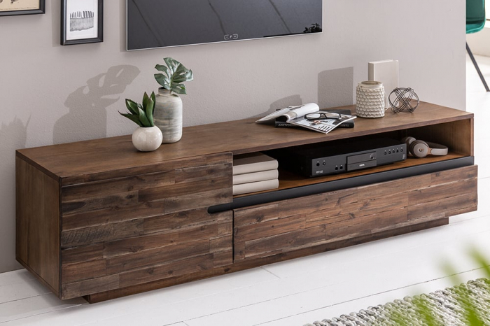 Comoda TV Wotan II din lemn de salcam, 170 cm [2]