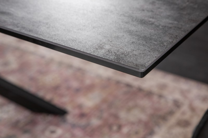 Masă dining extensibilă gri închis cu blat de ceramică Euphoria, 180-220-260 cm [4]