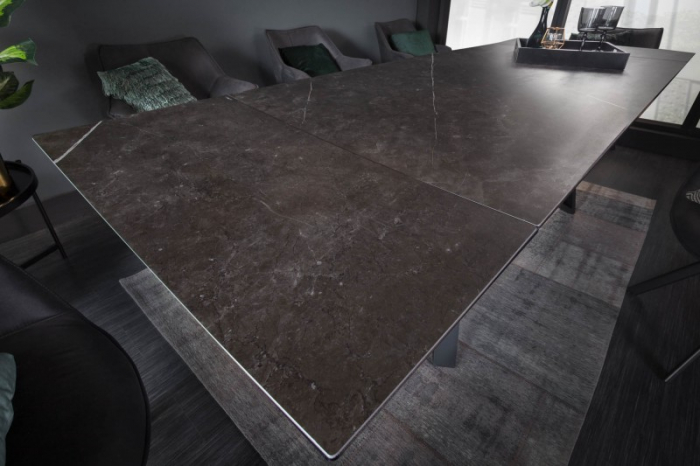 Masă dining extensibilă antracit cu blat de ceramică Atlas, 180-220-260 cm [5]