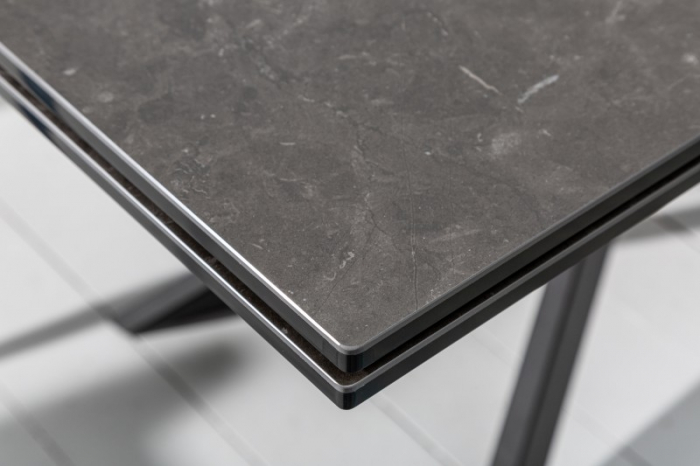 Masă dining extensibilă gri cu blat de ceramică Euphoria, 180-220-260 cm [5]