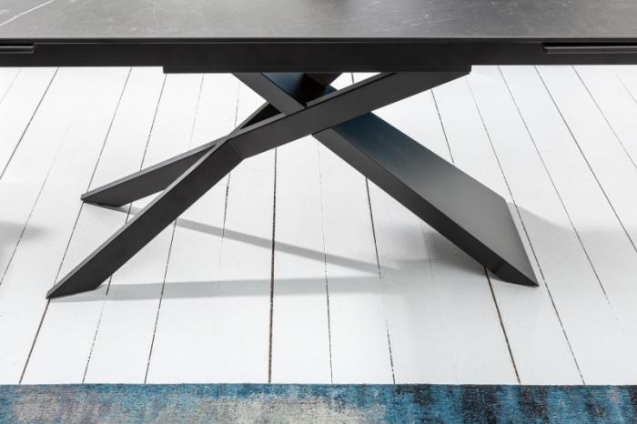 Masă dining extensibilă gri cu blat de ceramică Euphoria, 180-220-260 cm [6]