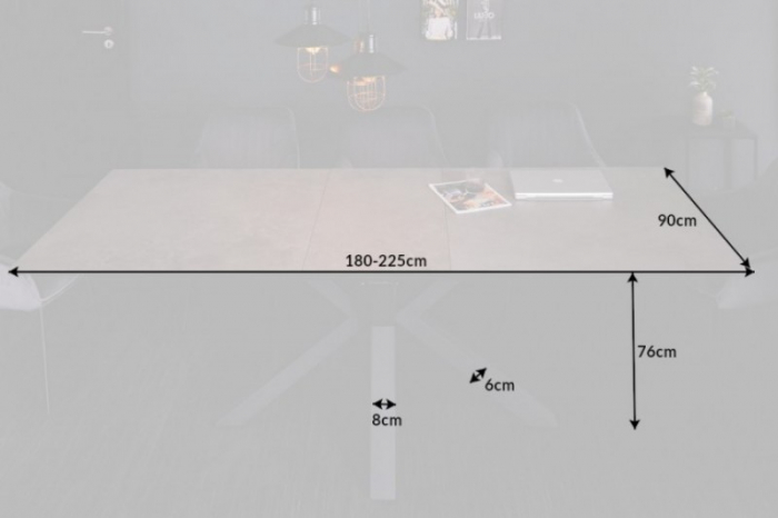Masă dining extensibilă cu blat de ceramică Eternity, 180-225 cm [7]