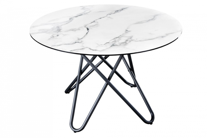 Masa dining rotunda cu blat din ceramica Ellipse [1]