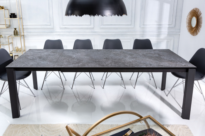 Masa dining extensibila cu blat din ceramica Esstisch 180-240 cm, aspect granit [2]