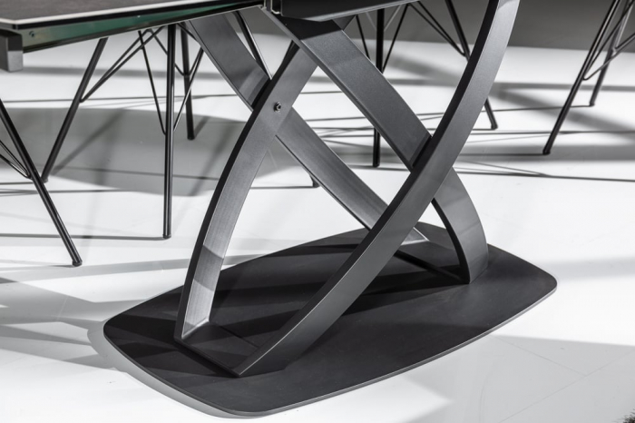Masa dining extensibila cu blat din ceramica Inception 130-190 cm, antracit [9]