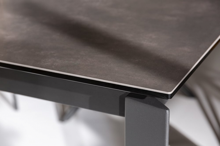 Masa dining extensibila cu blat din ceramica Prometheus 180-260 cm, maro-gri [10]