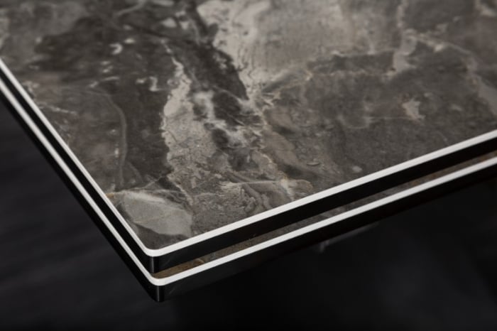 Masă dining extensibilă neagră cu blat de ceramică Euphoria, 180-220-260 cm [5]