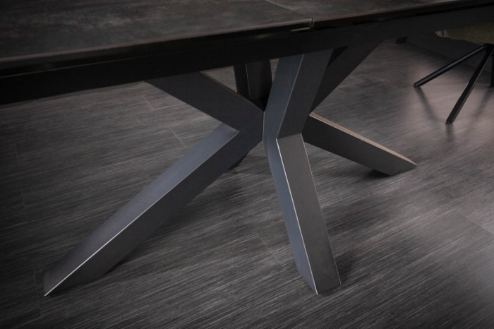 Masă dining extensibilă gri închis cu blat de ceramică Eternity, 180-225 cm [5]