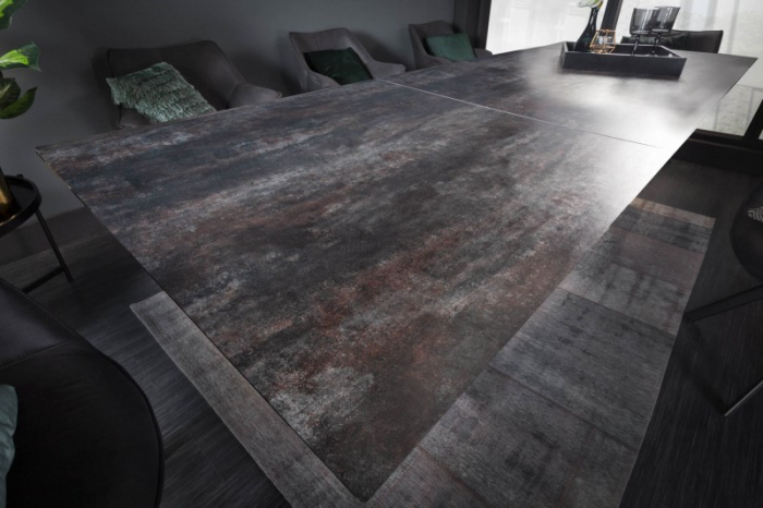 Masă dining extensibilă gri închis cu blat de ceramică Eternity, 180-225 cm [4]