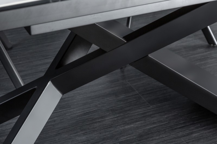 Masă dining extensibilă albă cu blat de ceramică Euphoria, 180-220-260 cm [6]