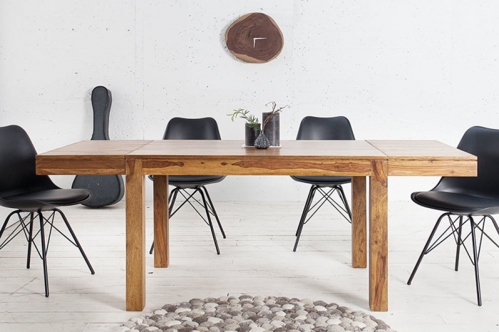 Masa dining extensibila Lagos cu blat din lemn de Sheesham, 120-200 cm [1]