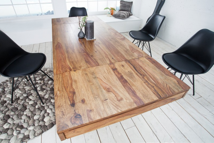 Masa dining extensibila Lagos cu blat din lemn de Sheesham, 120-200 cm [4]